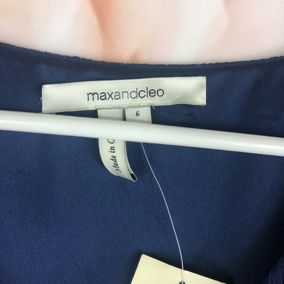 Max and Cleo navy blue woven dress size 6 - Picture 2 of 7